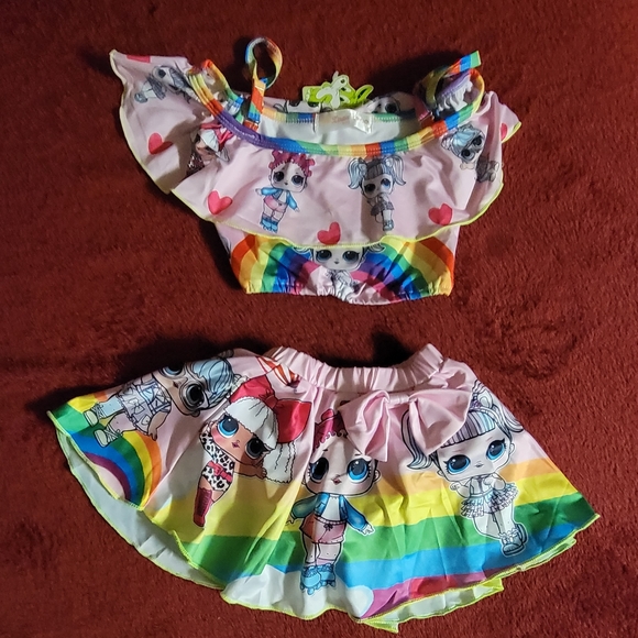LOL Other - 🔥🔥3XHP🔥🔥8-12-22🔥6-12-23🔥NWT KIDS BABIES LOL SWIMSUIT PINK SIZE 24 MONTHS